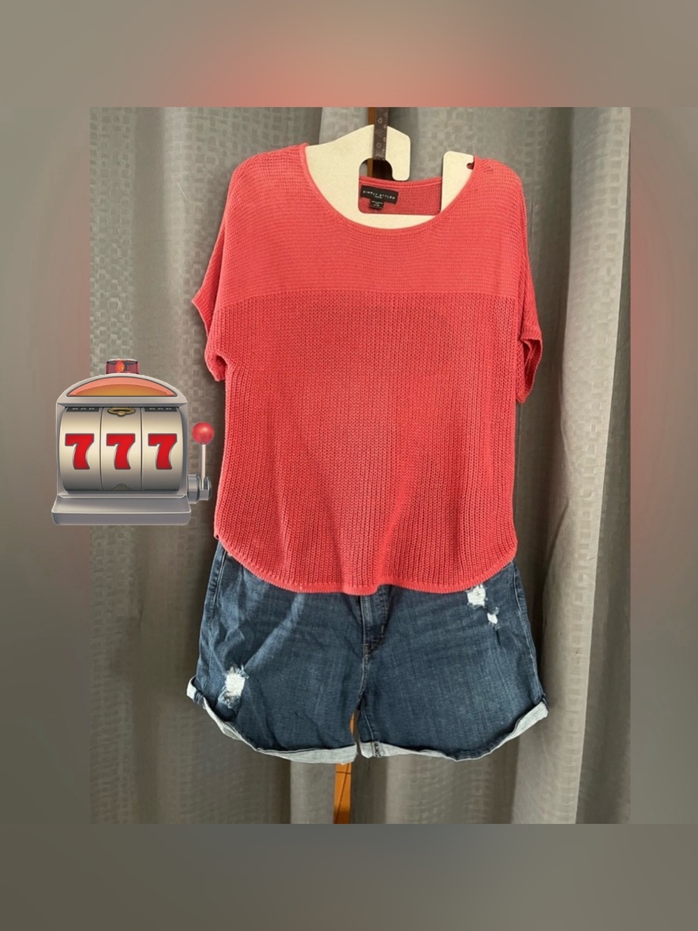 Blouse in brick color size L Petite B-3